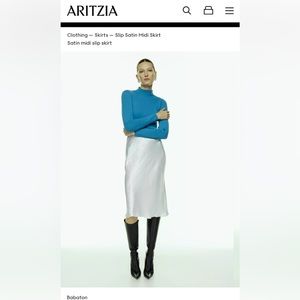 Aritzia Babaton Slip Midi Skirt - Subtle Mint